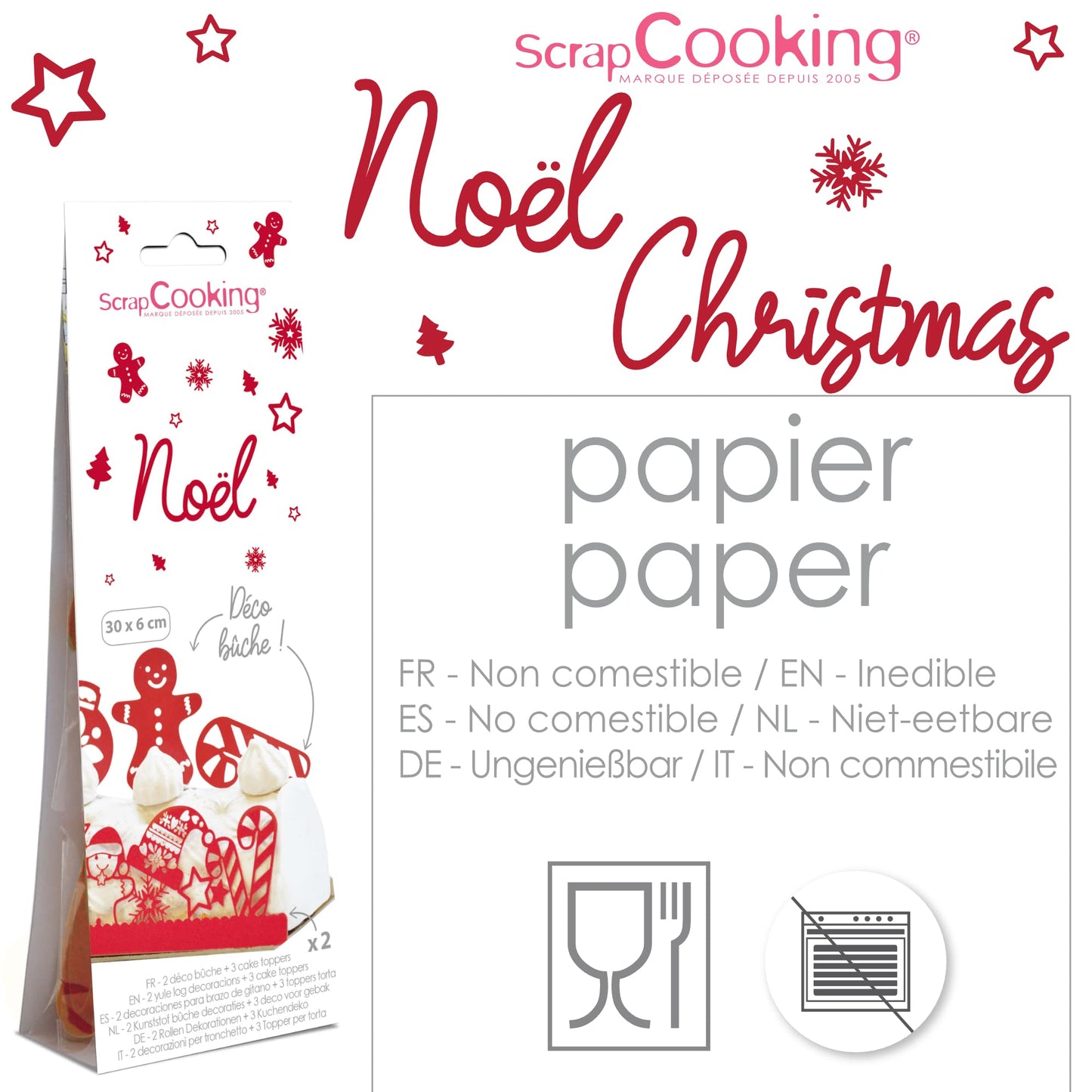 Set de decorare ScrapCooking 4916 pentru torturi, prăjituri, deserturi și petreceri de naștere