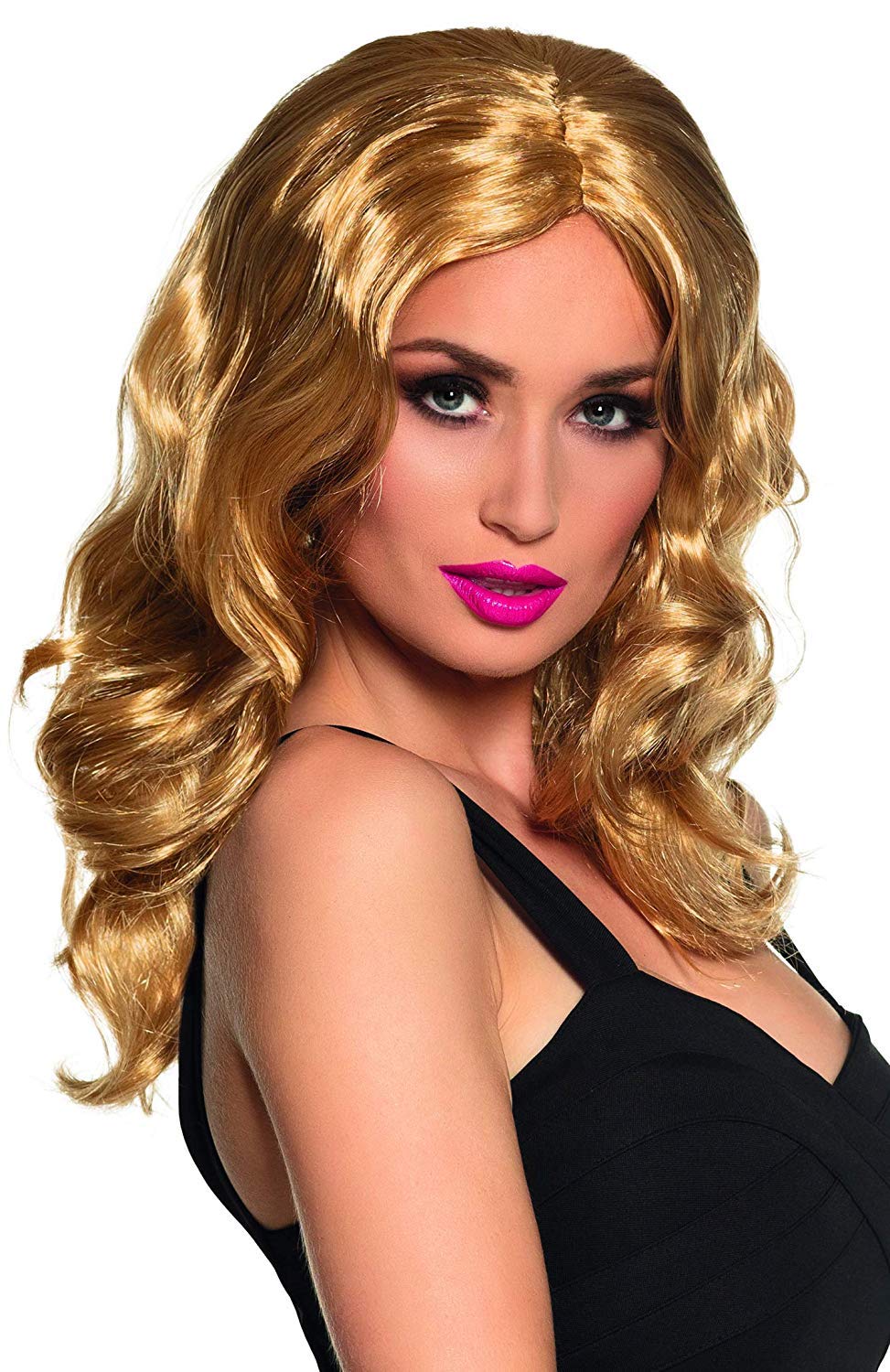 Boland 86222 - Perucă Celebritate, păr lung cu bucle ușoare, păr blond sintetic, coafură pentru carnaval și petreceri tematice