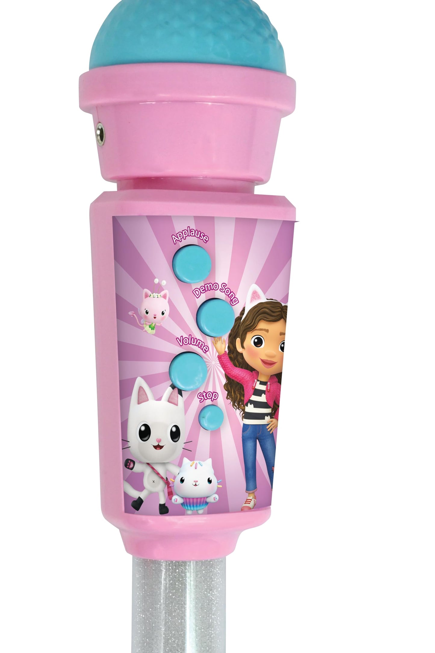Lexibook Gabby’s Dollhouse Microfon luminos pentru copii Jucărie muzicală cu difuzor încorporat și efecte luminoase de la 2 ani (albastru/roz)
