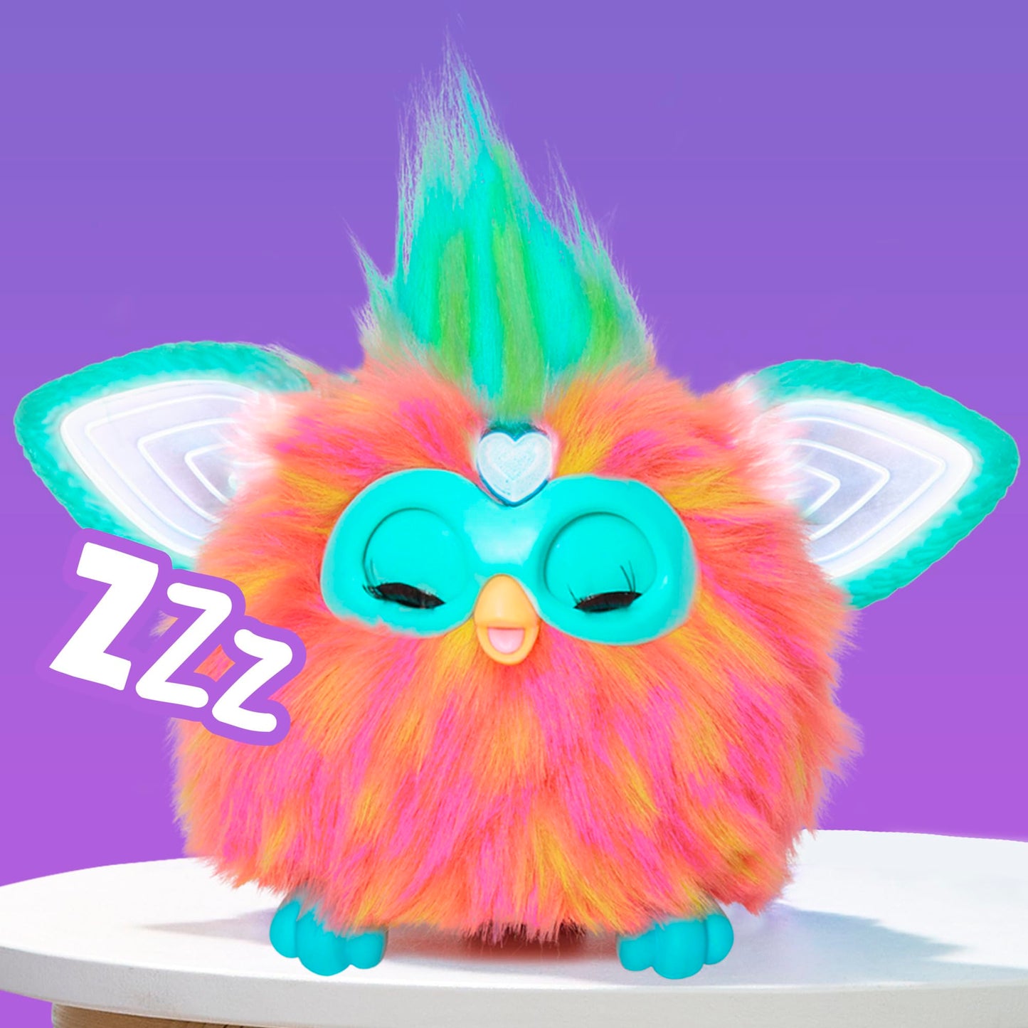 Furby Roșu Coralin, Pluș Interactiv – Versiunea Franceză (Ambalajul poate varia)