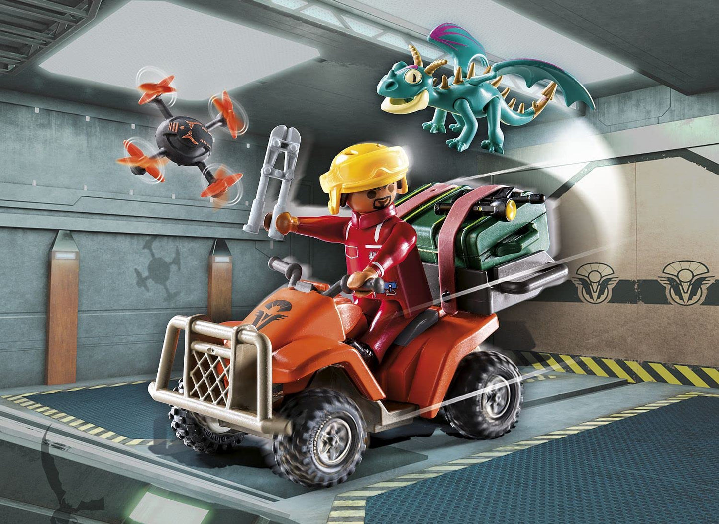 PLAYMOBIL DreamWorks Dragons 71085 - Icaris Quad & Phil, Figurina Dragon, Jucărie pentru copii de la 4 ani