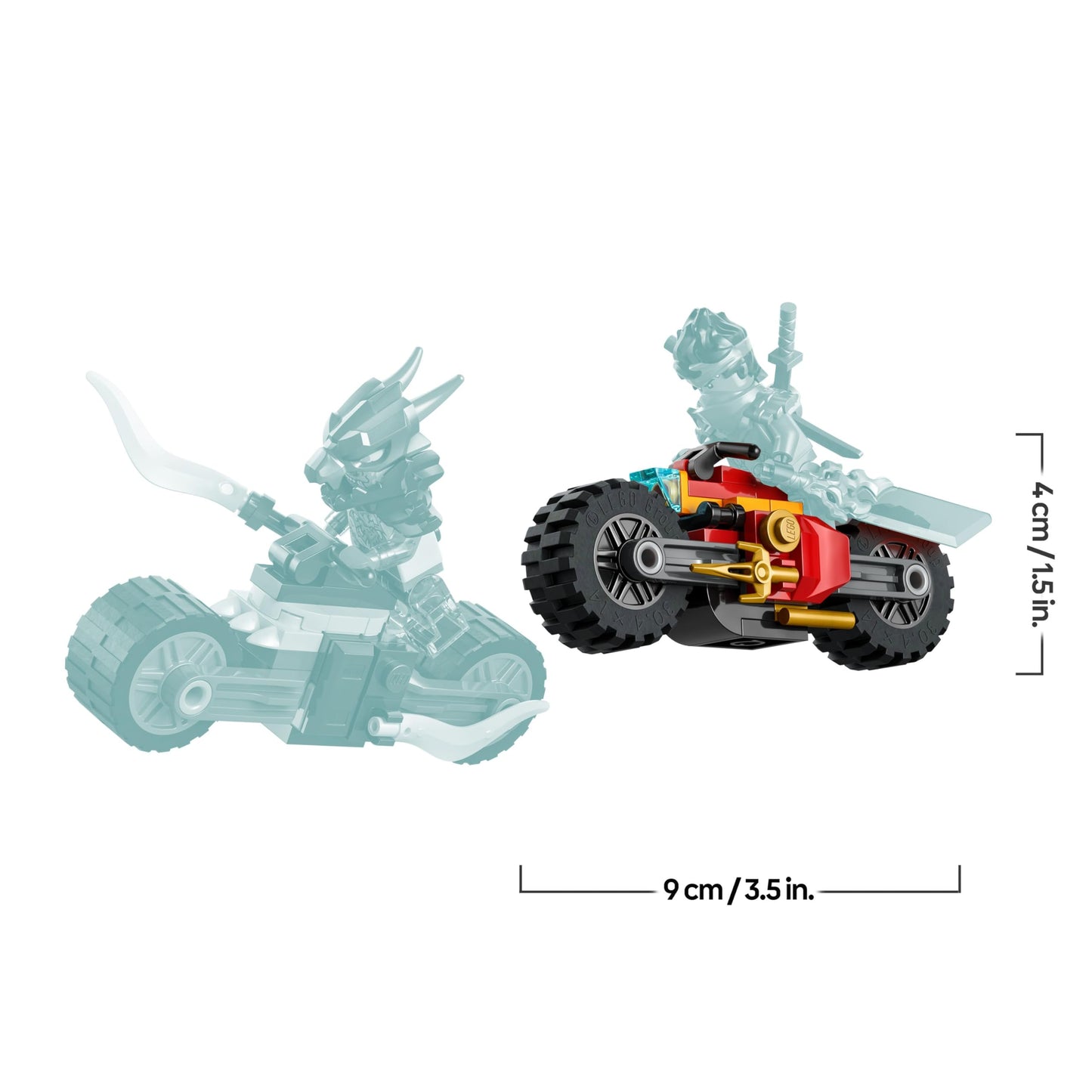 LEGO NINJAGO Kais Motorradrennen Set de joacă cu 2 motociclete ninja și 2 minifigurine 6+ ani