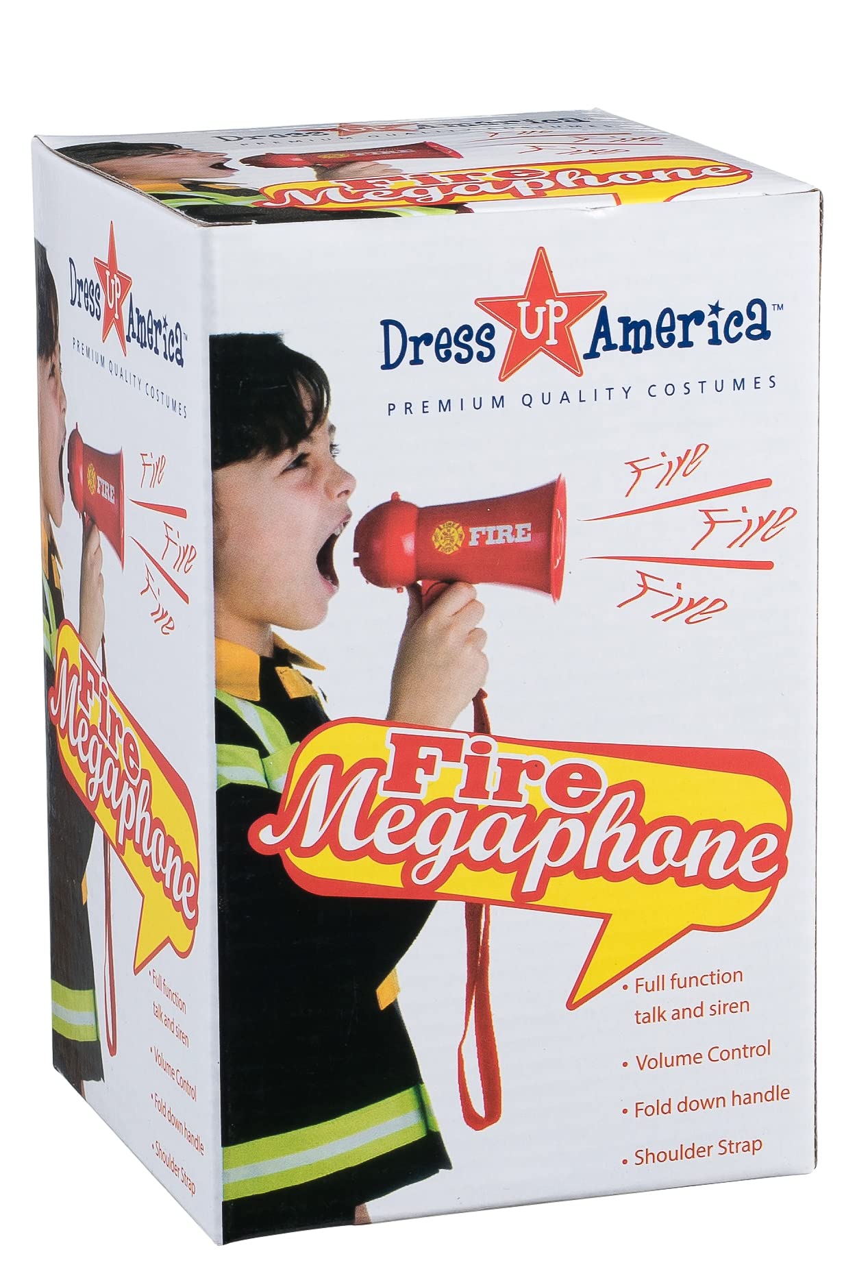 Megafon de Oficial cu Sunet de Sirenă pentru Copii - Jucărie de Rol cu Bullhorn și Microfon - Dress UP America