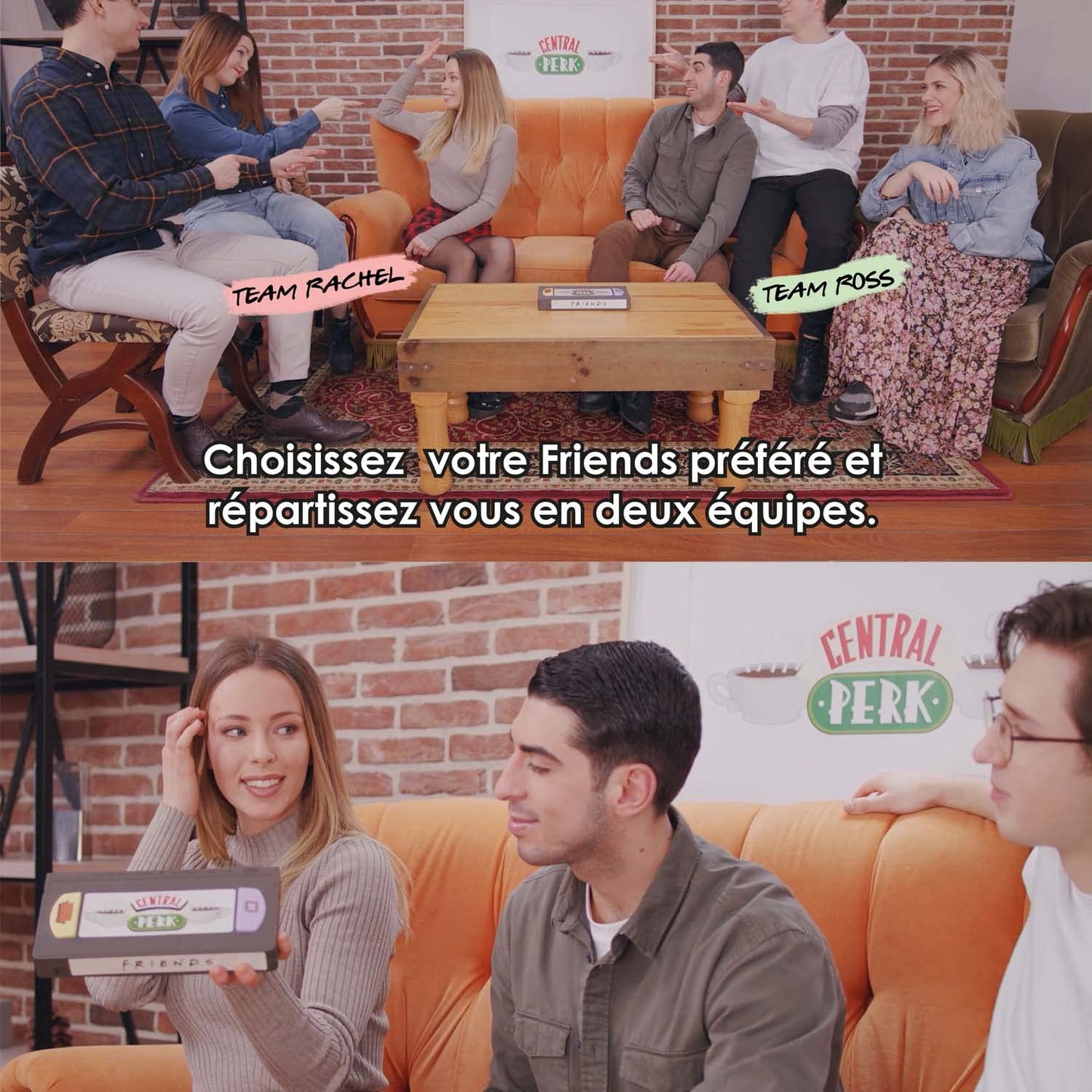 Bandai ZZ21114 100% joc de quiz relaxant din seria mitică Friends - joc de societate interactiv pentru familie și prieteni - vorbește franceză - ZZ2114