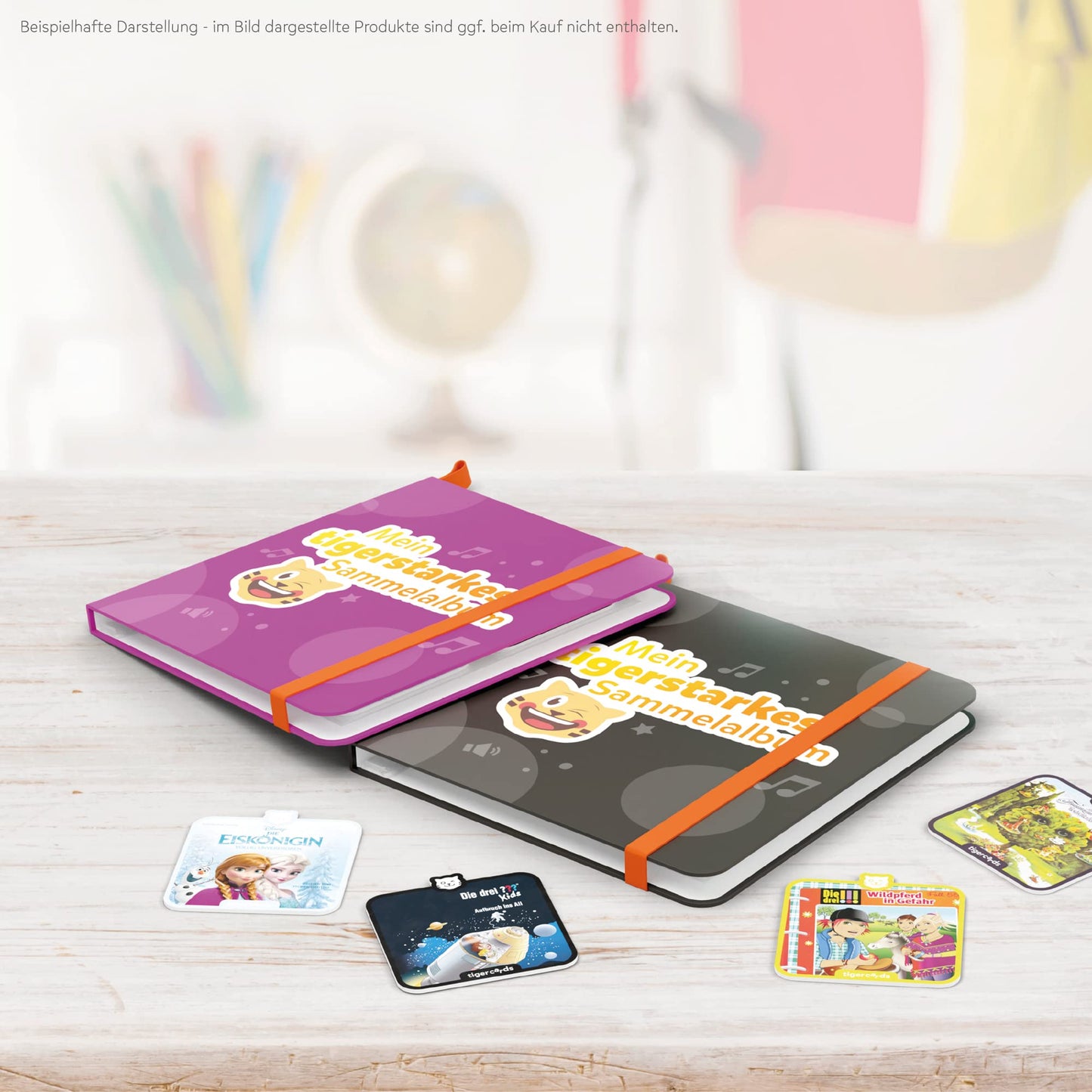 Album de colecție Tigermedia Tigercards albastru, inclusiv autocolante și poveste exclusivă pentru copii - idee de cadou pentru ziua de naștere, începerea școlii, Crăciun și Zâna Măseluță.