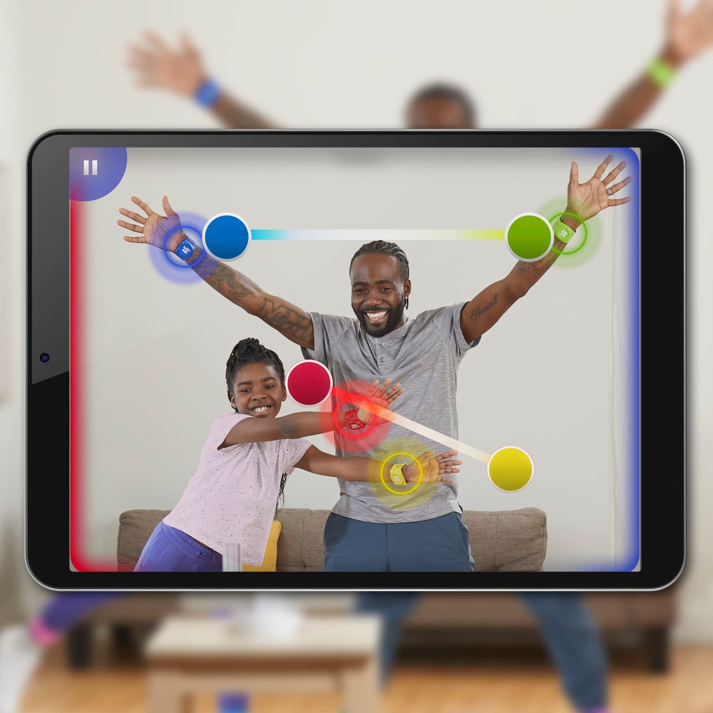 Hasbro Twister Air, joc AR Twister, conectare cu dispozitive smart, joc de mișcare, de la 8 ani, versiune în limba germană