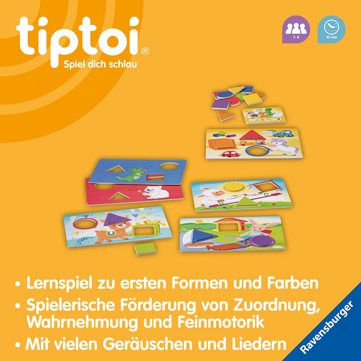 Ravensburger tiptoi Spiel 00168 - Culorile și Formele Mele, Joc educativ pentru copii de la 2 ani