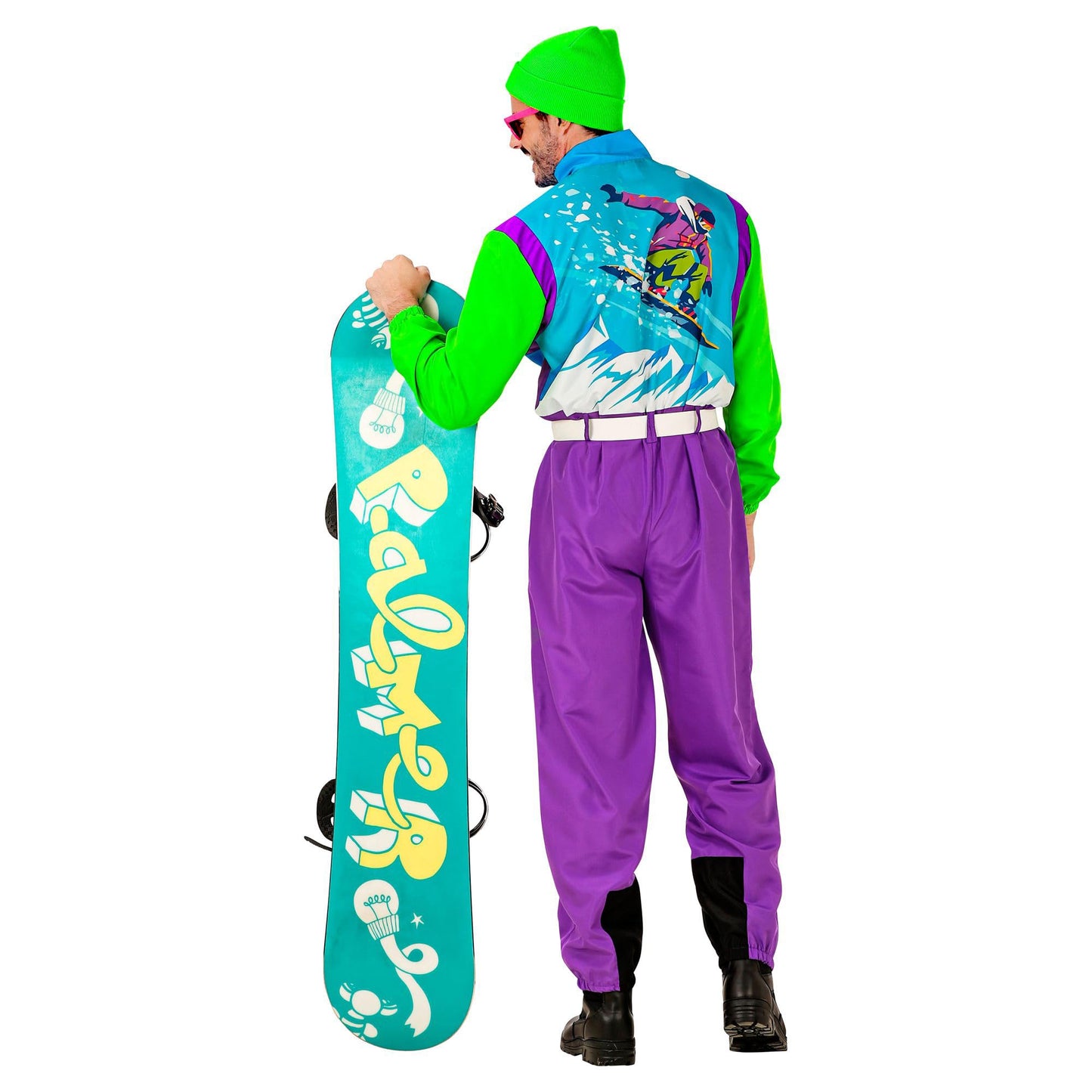 W WIDMANN MILANO Costume de Petrecere - Kostüm Snowboarder, Overall Retro, 80s Outfit, Bad Taste, Costume de Carnaval