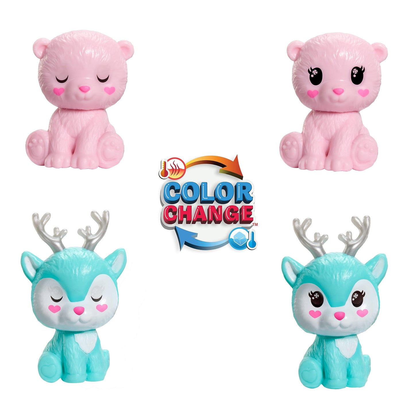 Barbie Cutie Reveal Calendar de Advent - 24 Surprize, Păpușă, Ren Strălucitor, Îmbrăcăminte de Iarnă, Accesorii, Mini Animaluțe, pentru Copii de la 3 Ani, HJX76