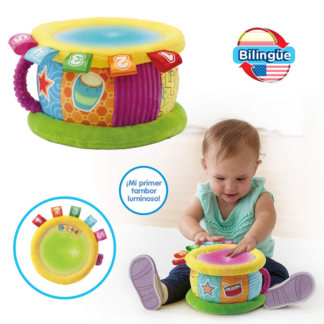 VTech Toba cu Lumini Magice | Jucărie pentru Bebeluși +6 Luni | Bilingvă Spaniolă-Engleză | Peste 100 de Cântece, Melodii, Fraze și Sunete