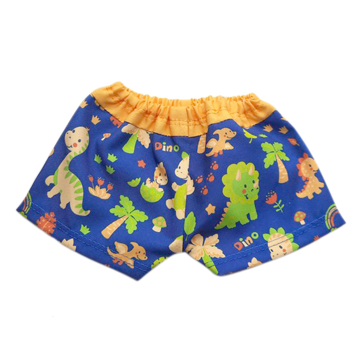 Set de înot Heless 22 pentru păpuși în design cu dinozauri, 3 piese: costum de baie, papuci și colac, pentru păpuși de 35-45 cm, distracție la baie în zilele călduroase de vară.