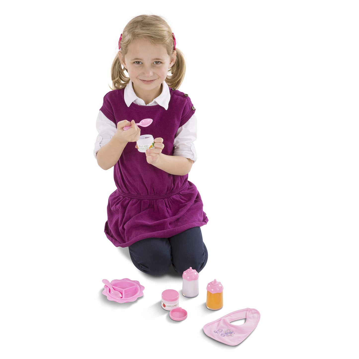 Melissa & Doug FBA_14888 Set de hrănire 8 piese "Timpul pentru a mânca!"
