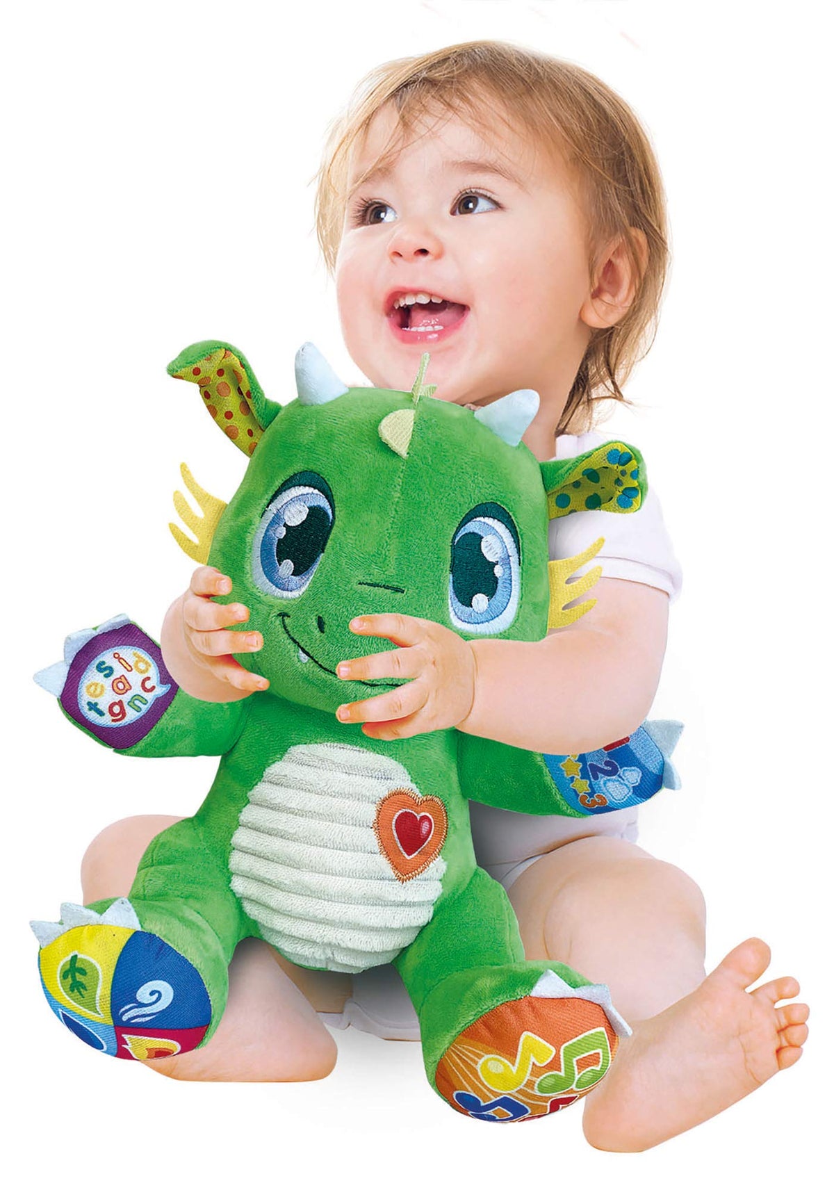 Clementoni Mon Copain Le Dragon Jucărie de pluș interactivă pentru bebeluși 6+ luni (multicolor)