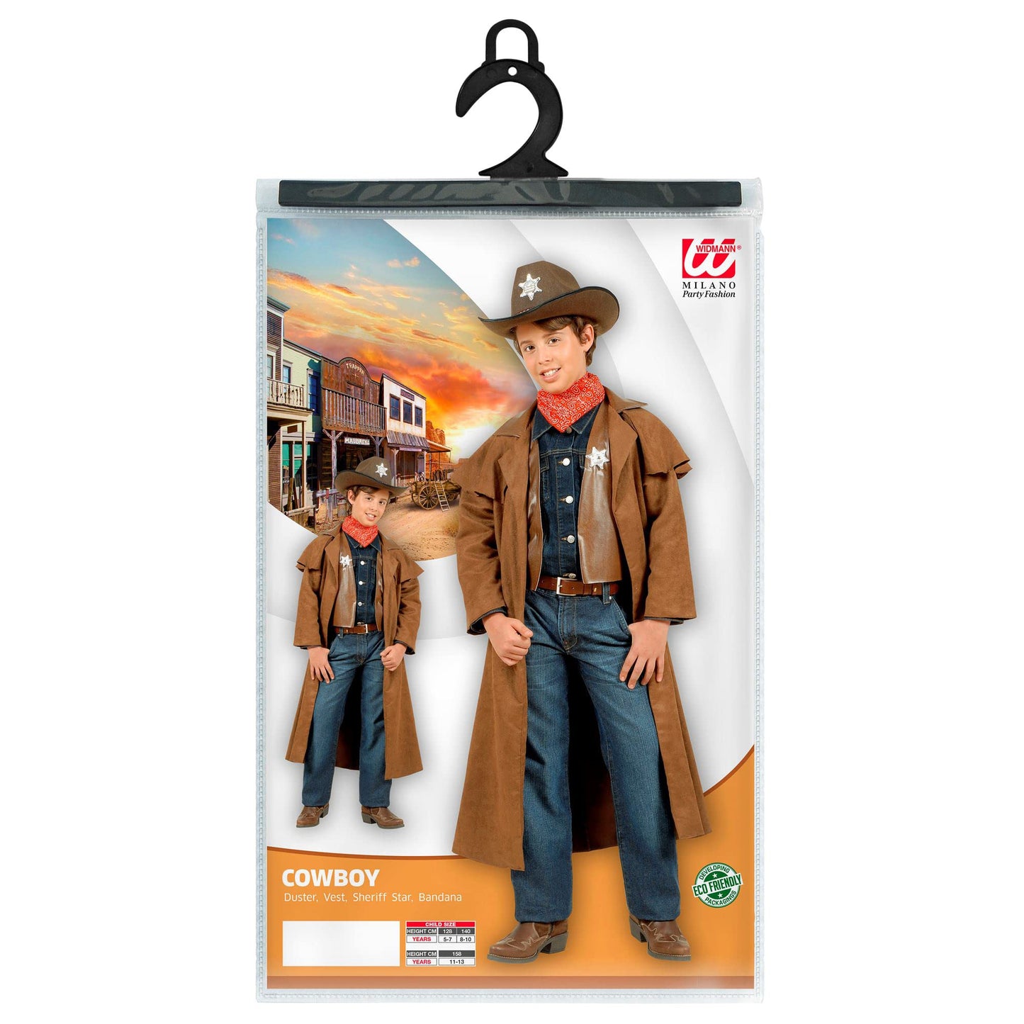 Costum de Cowboy pentru Copii - WIDMANN MILANO, Fashion de Petrecere, Costume Western, Ranger, Carnaval