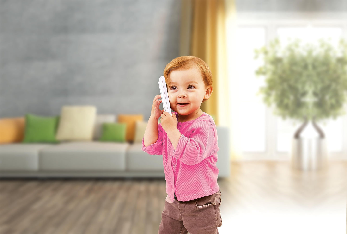 Cefa Toys - 2 telefoane de jucarie cu bluetooth, Jucărie Educațională, Ecran Tactil cu Lumini și Sunete, Include Jocuri cu Numere, Vehicule, Culori și Animale, pentru Copii de la 12 Luni.