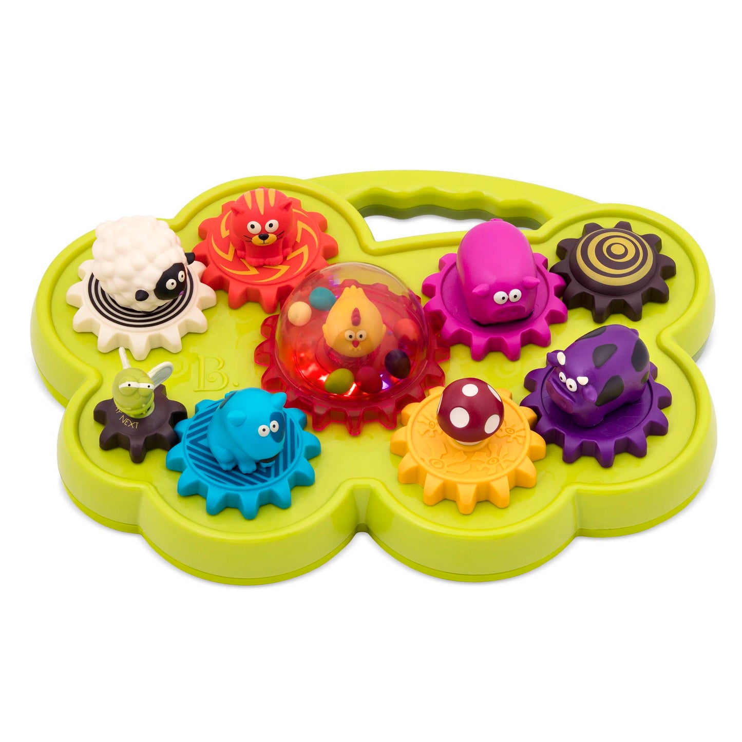 B. toys Joc de montaj cu roți dințate, animale de fermă, lumini și muzică – Jucărie pentru dezvoltarea motricității, jucărie educativă pentru copii și bebeluși de la 18 luni.