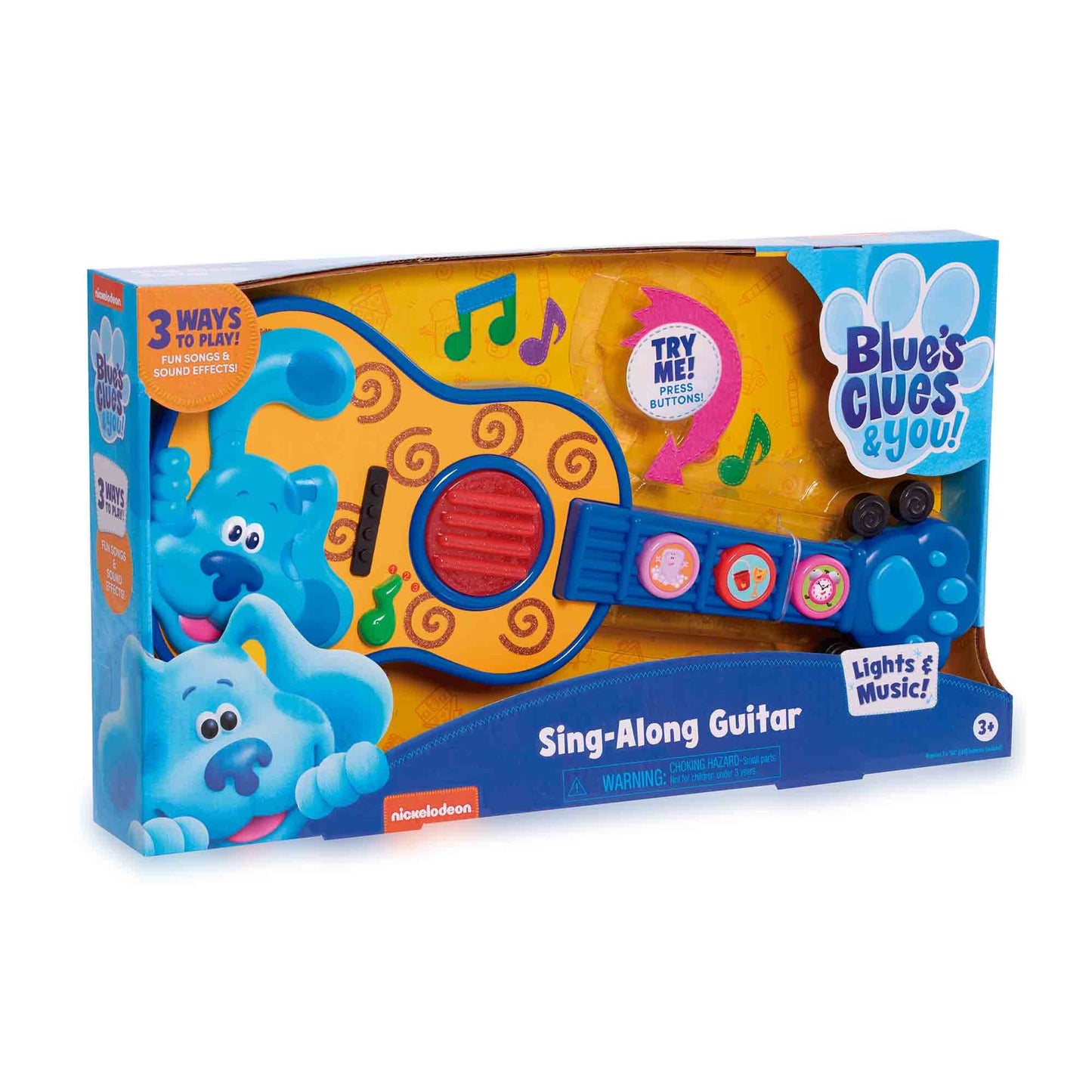 Famosa - Chitara Blue und Du, jucărie muzicală cu 3 moduri, include melodia din serie, sunet de chitară și joc distractiv, recomandată de la 3 ani (BLU12000), colorată