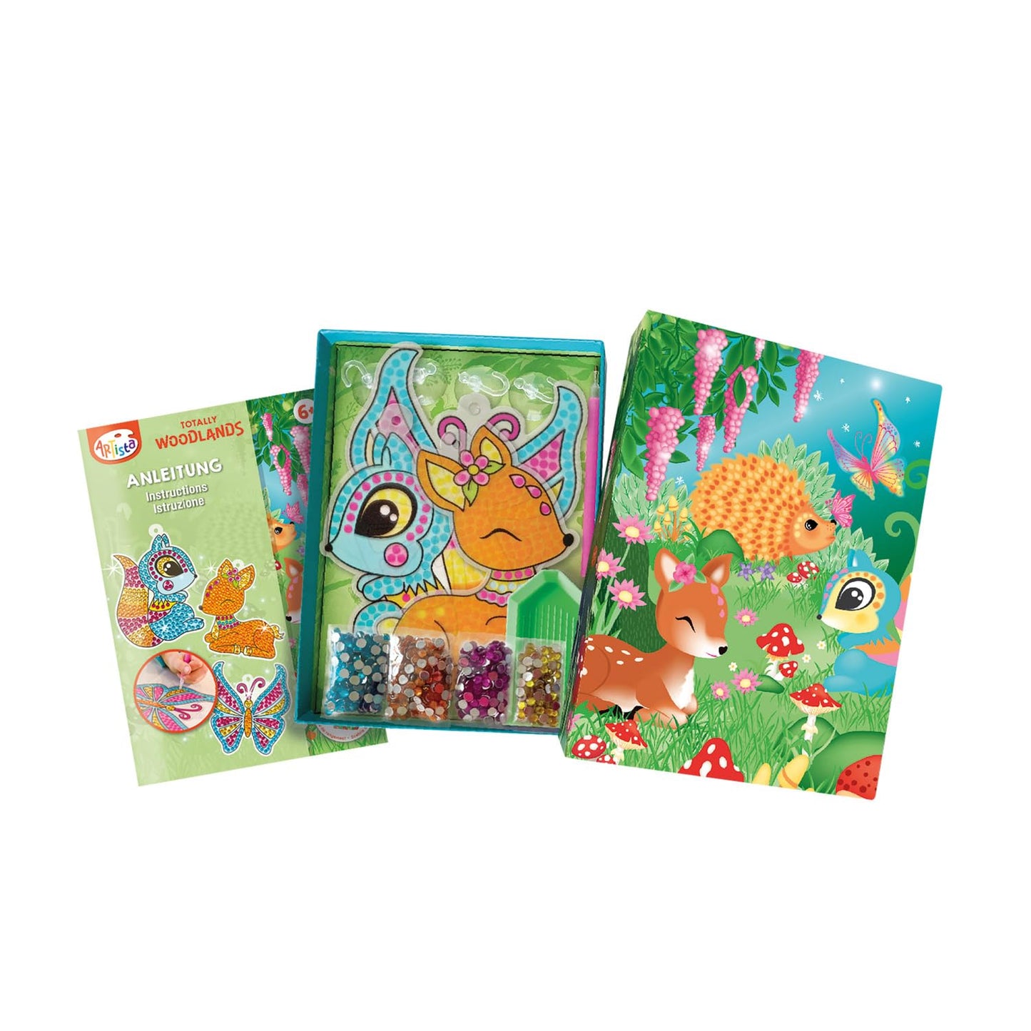 ARTISTA 9301944 Set de artă cu imagini strălucitoare pentru dezvoltarea creativitatii, set creativ într-o cutie de depozitare practică, kit DIY pentru copii de la 6 ani.