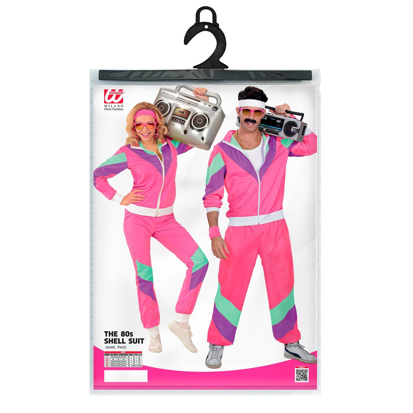 WIDMANN MILANO Fashion de Petrecere - Costum Trainingsanzug, Outfit din Anii '80, Jogginganzug, Outfit de Gust Prost, Costume de Carnaval