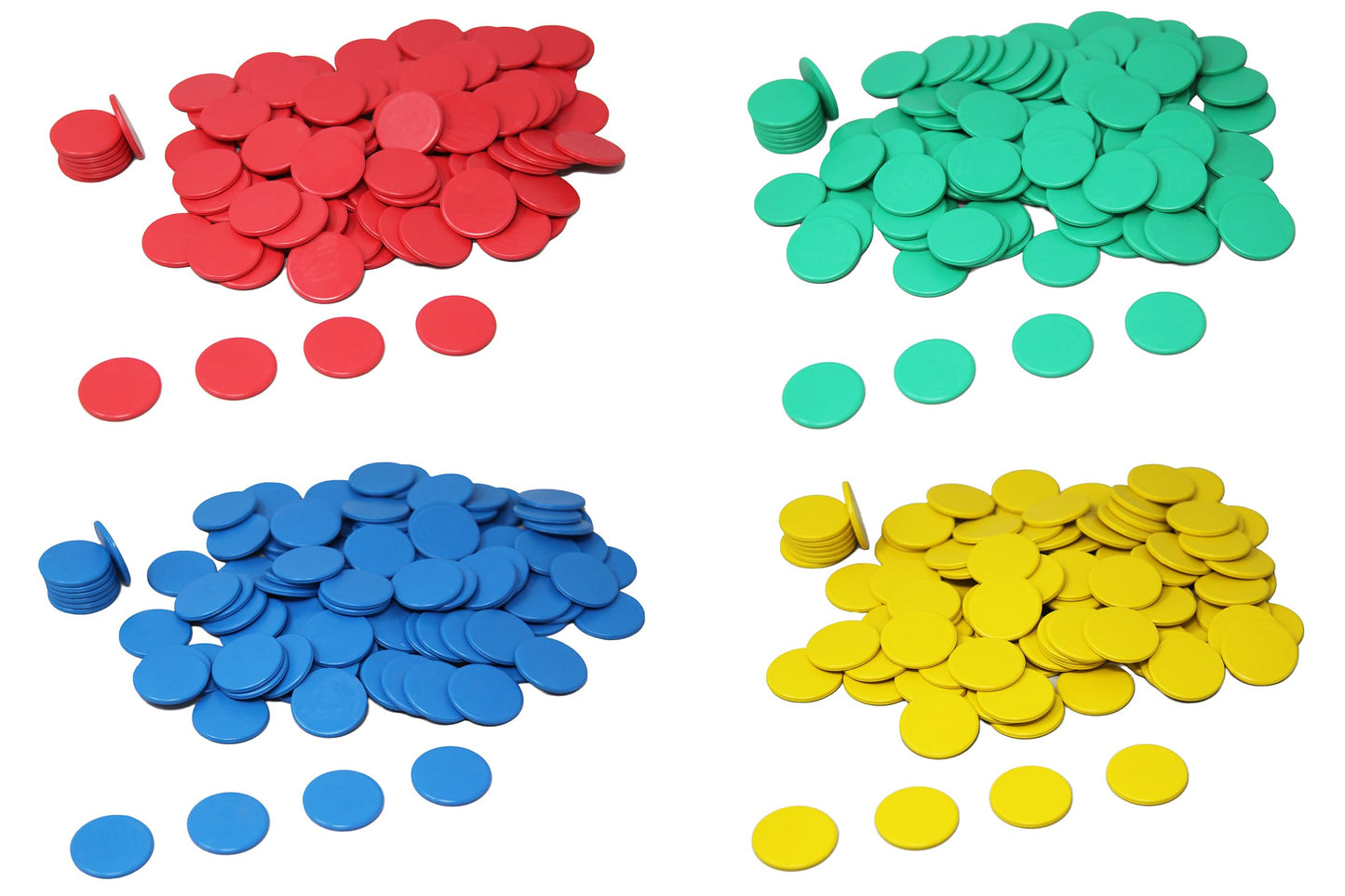 Jetoane rotunde (100 buc) din RE-Plastic® | Jetoane de numărare, marcaje, diametru 25 mm
