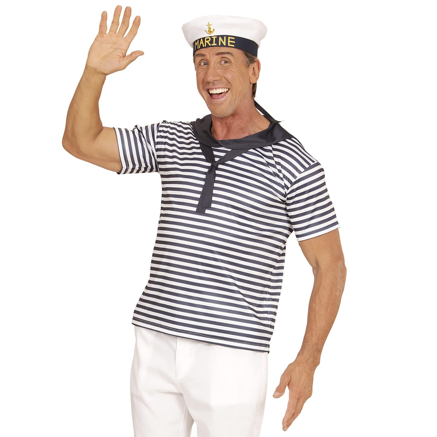 WIDMANN MILANO Costume de Petrecere - Set de Îmbrăcăminte Marină, Cămașă și Pălărie, Matrozi, Căpitani, Carnaval, Petrecere Tematică
