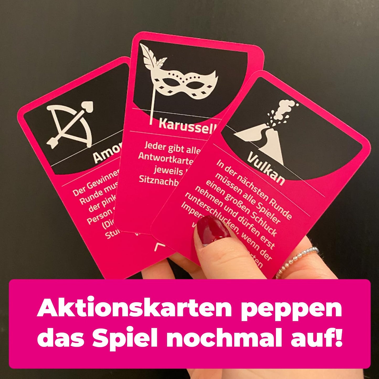 Jocuri de societate pentru adulți - FREUNDSCHAFT PLUS - Proiectat în Germania - Joc de cărți cu 480 de cărți - Jocuri de petrecere pentru adulți - Cadou ideal