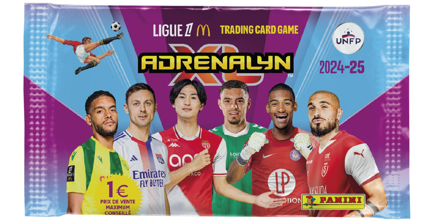 Panini 004843BOX50F Adrenalyn Liga 1 McDonald's 2024-2025 - Joc de Cărți de Colectie, Cutie cu 50 Huse