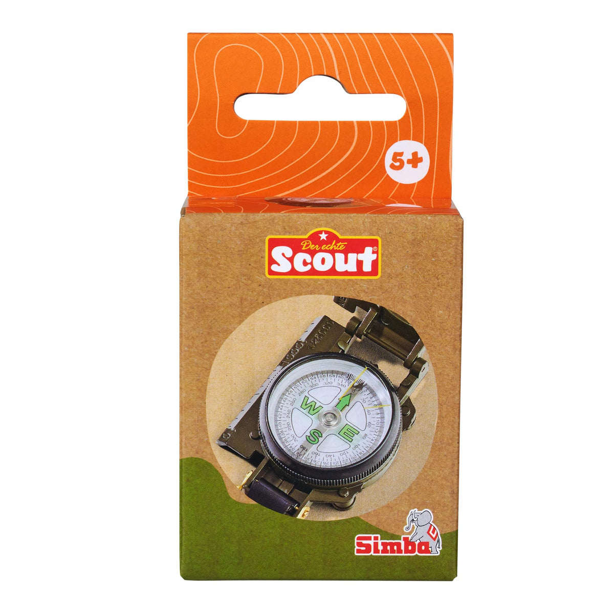 Simba 109452665 Busolă pentru copii Scout cu carcasă metalică și vizor pliabil 5+ ani