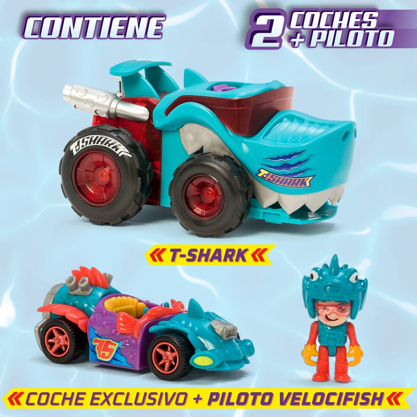 T-Racers Mega Wheel T-Shark Set de joaca cu masinuta