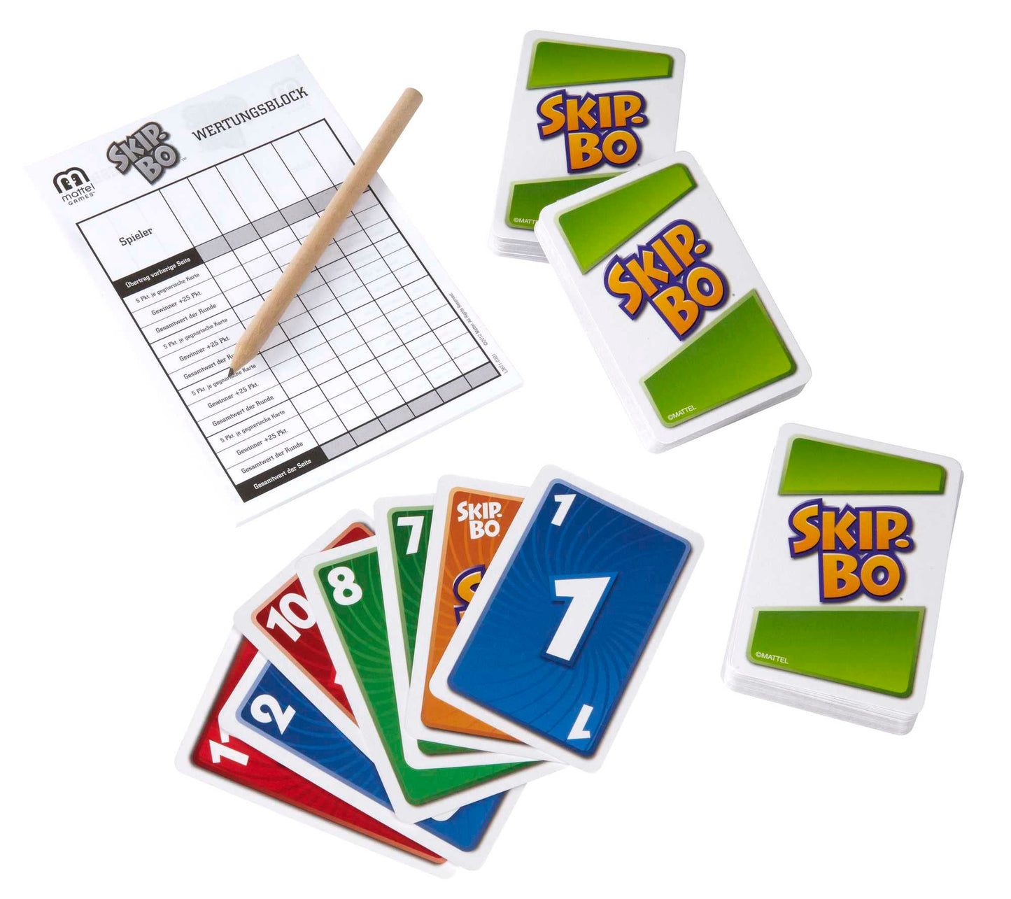 Mattel Games Skip-Bo Deluxe Joc de cărți, 7+ ani