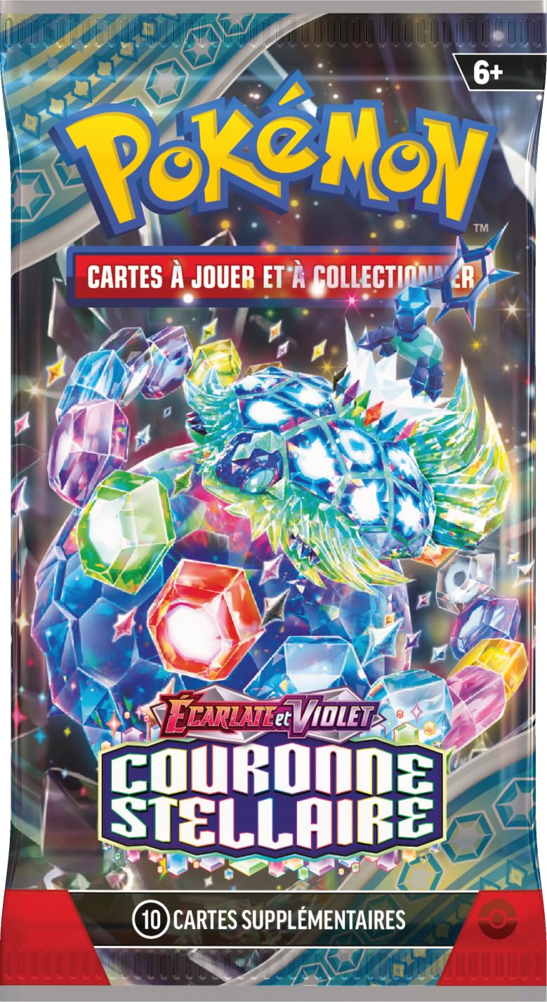 Pokémon - Booster - Ecarlate și Violet - Coroana Stelară (EV07) - Model aleator - Jocuri de Cărți - Versiune în limba română