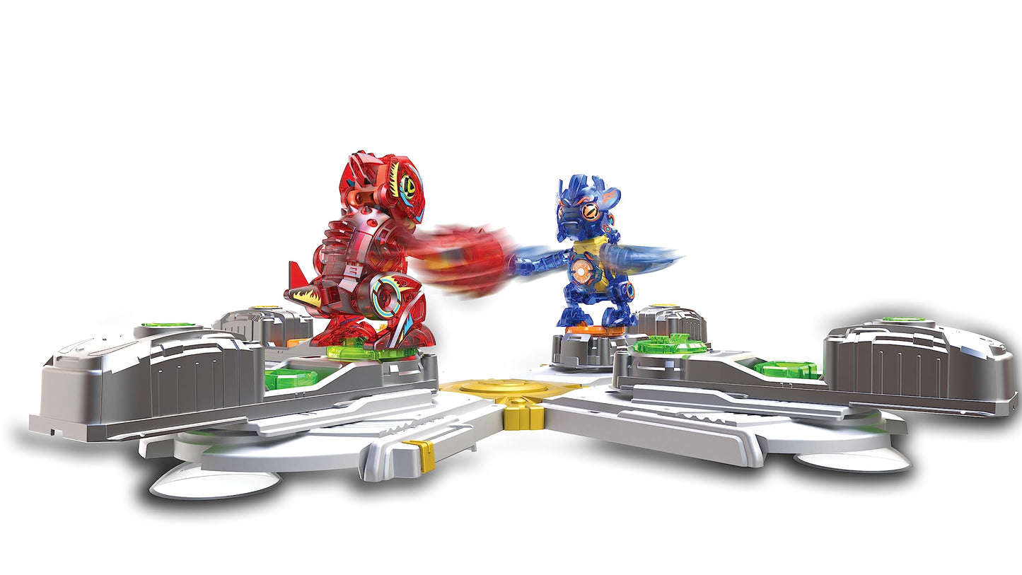 YCOO - Biopod Kombat Deluxe Arena - 2 creaturi electronice cu efecte sonore și de lumină - 2 baze - 10 modele de colecție - baterii LR44 incluse - jucărie pentru copii de la 5 ani