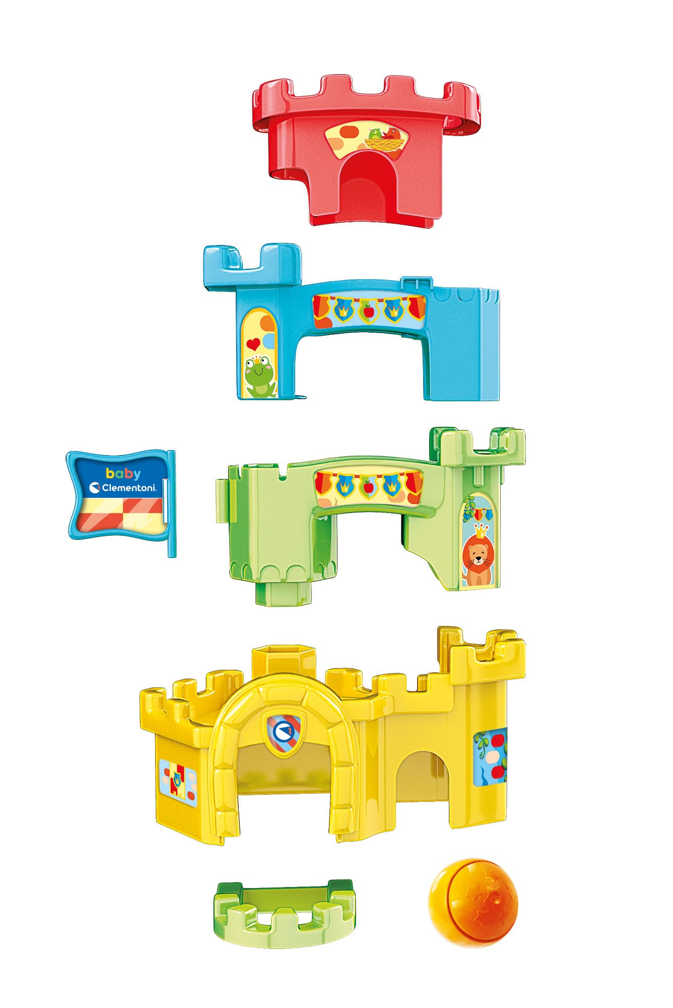 Jucarie interactiva Castel de asamblat cu bile Clementoni Baby Ball Drop Castle