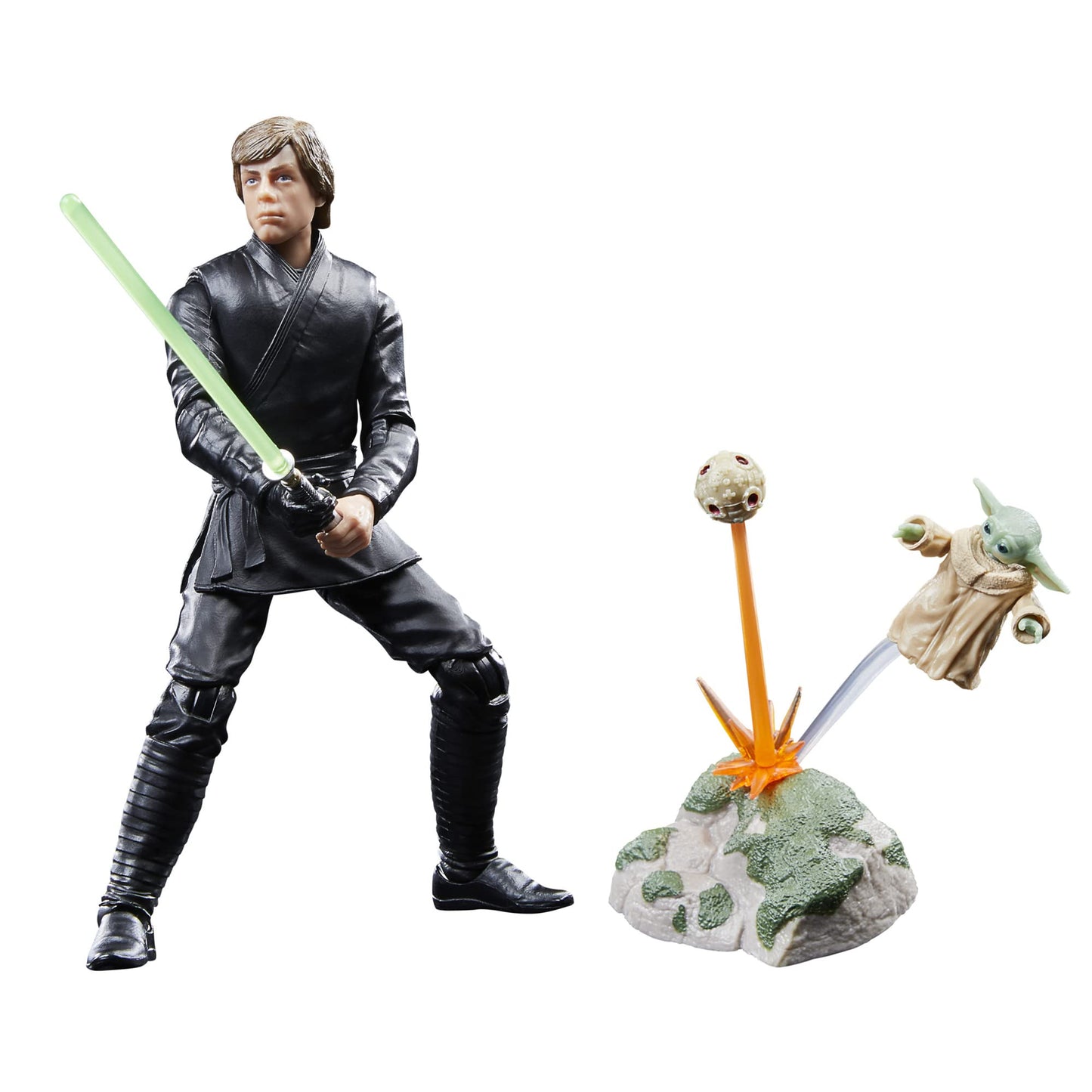 Star Wars The Black Series Figură de Acțiune Luke Skywalker & Grogu, 15 cm, din Star Wars: Cartea lui Boba Fett