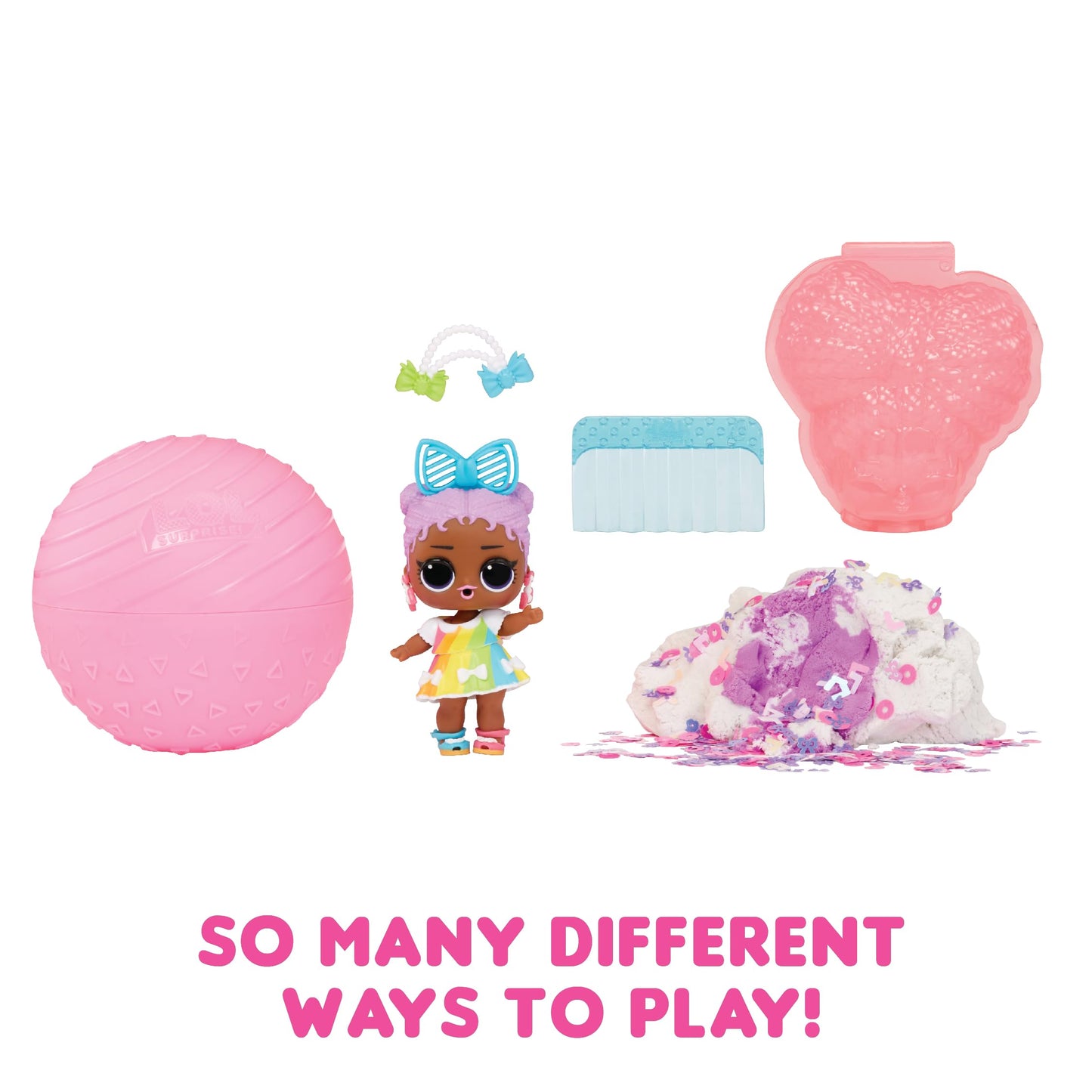 Papusa, LOL Surprise, Squish Sand Tots Asst, Plastic, +4ani, Multicolor și surprize - ideală pentru fetițe de 3 ani