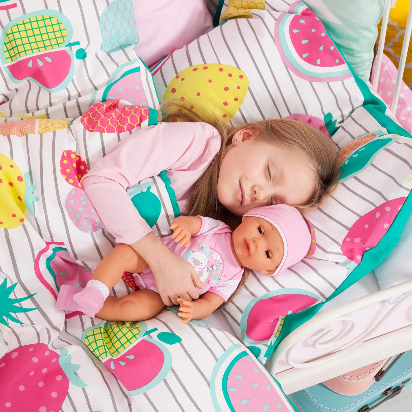 Bayer Design - 94209AA Păpușa Funcțională „Piccolina Love“ – Păpușă pentru Bebeluși cu Mult Accesorii și Funcții