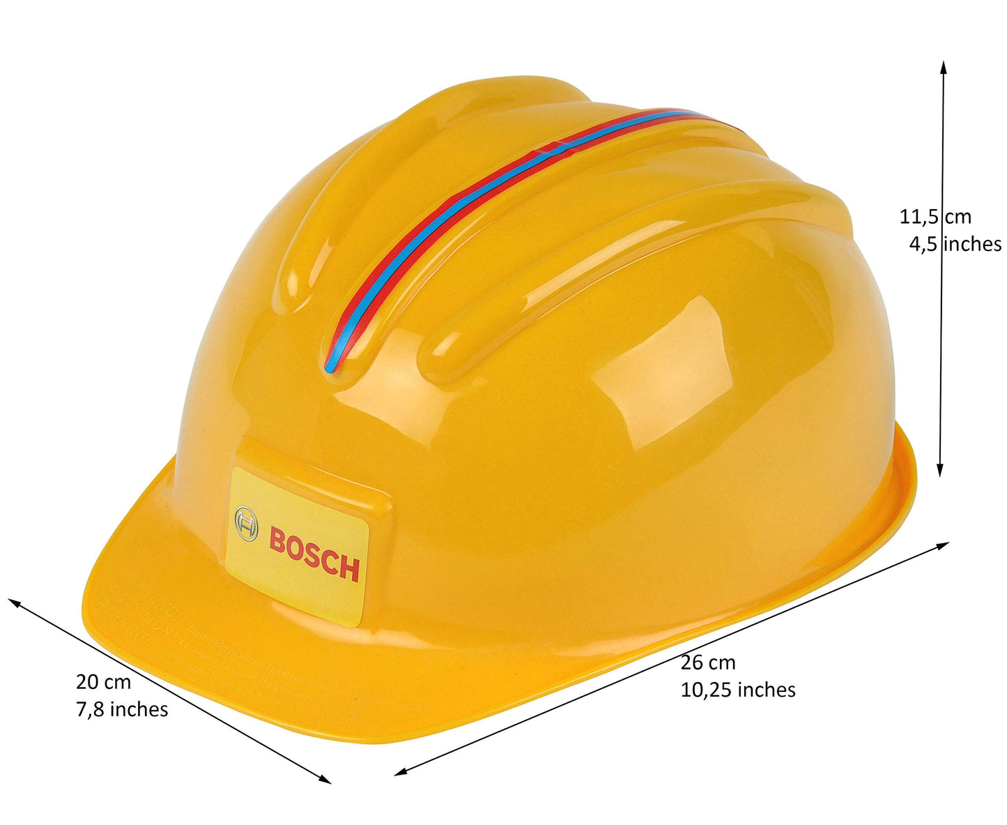 Cască de lucru Theo Klein 8127 Bosch | Casca de jucărie în stil lucrător | Ajustabilă | Dimensiuni: 25,8 cm x 19,5 cm x 11 cm | Jucărie pentru copii de la 3 ani