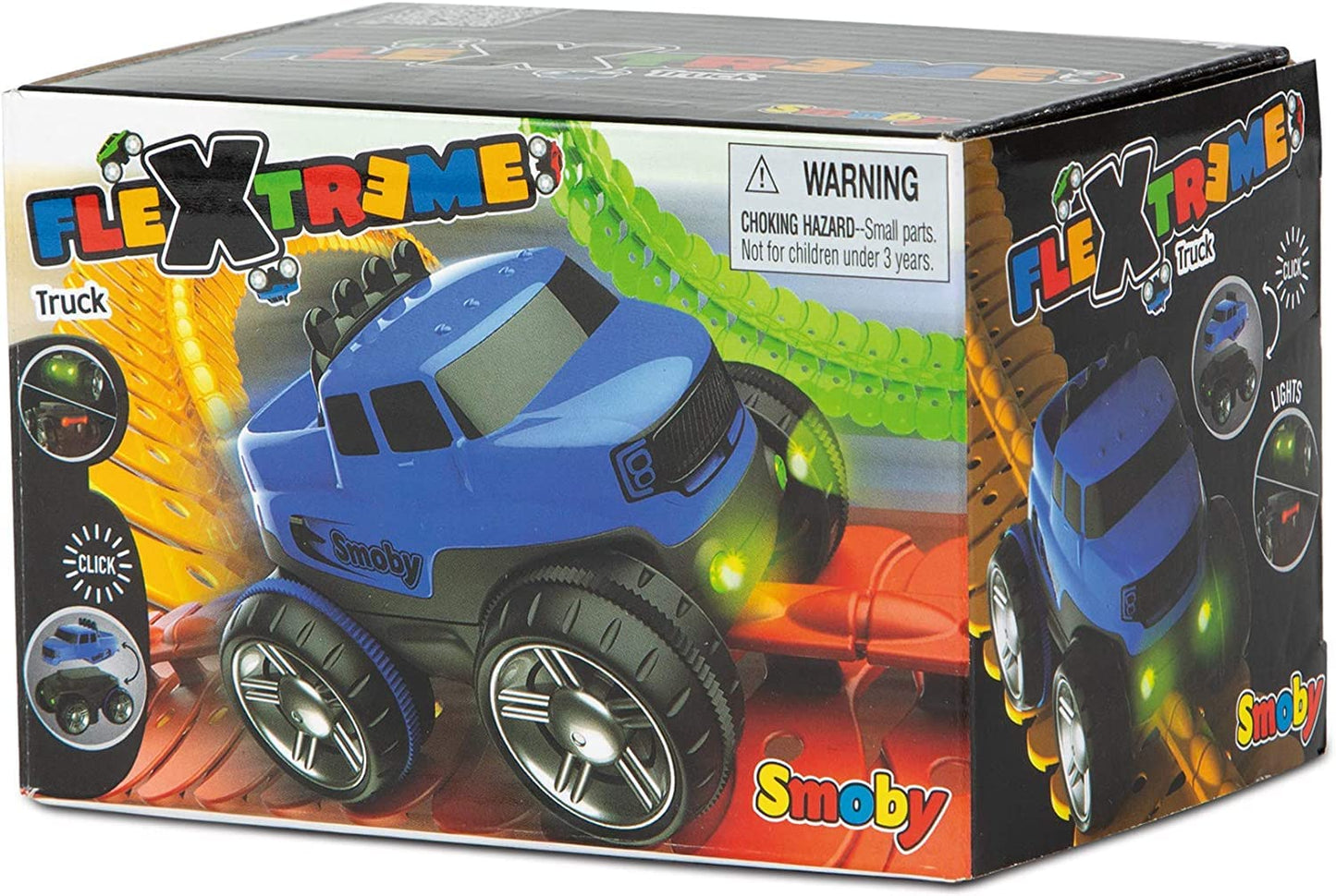 Smoby – FleXtreme SUV albastru – mașină suplimentară pentru setul de start Flextreme, pistă pentru mașini, pentru copii de la 4 ani, traseu flexibil cu looping