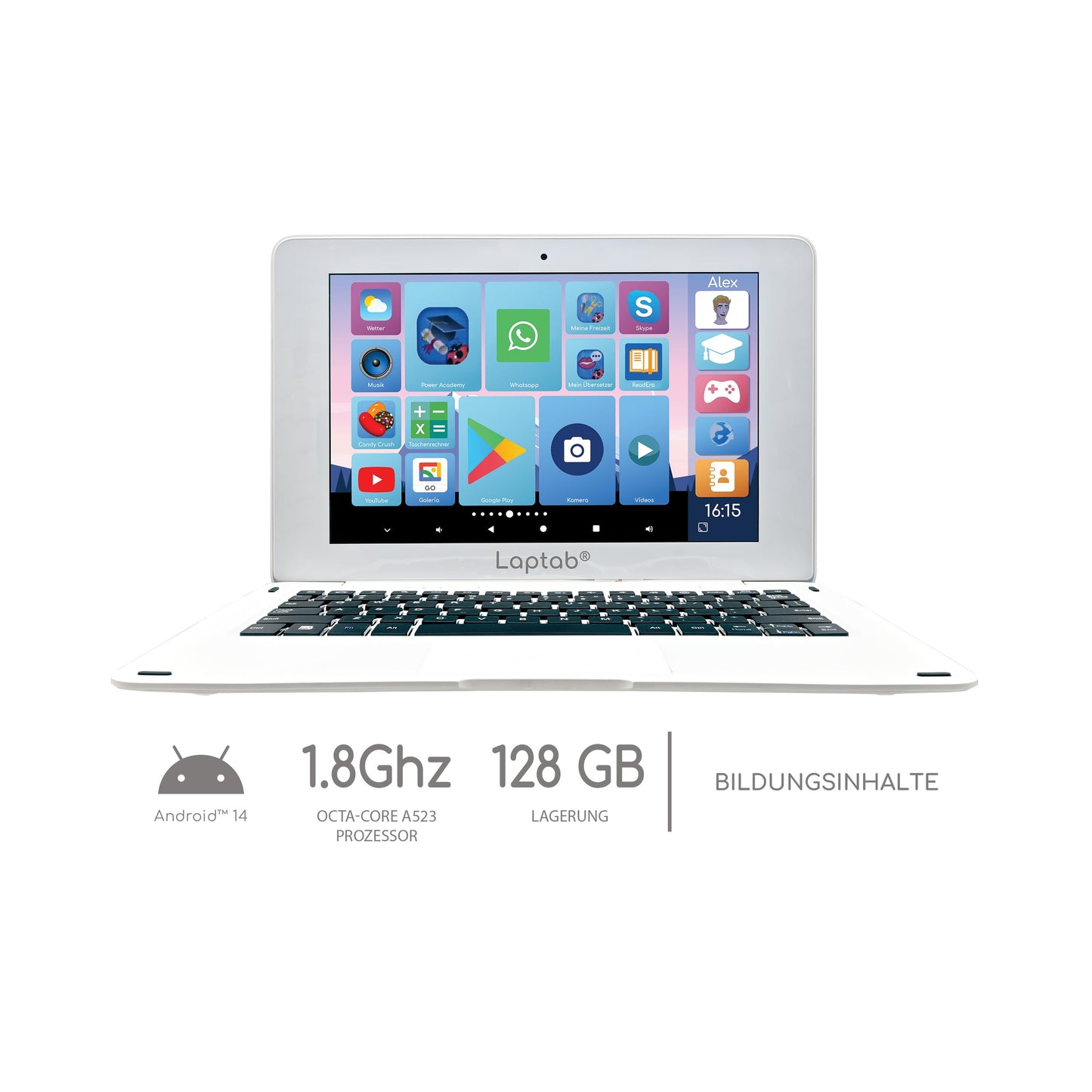 Lexibook LT10DE Laptab 10 Touchscreen Android, educational