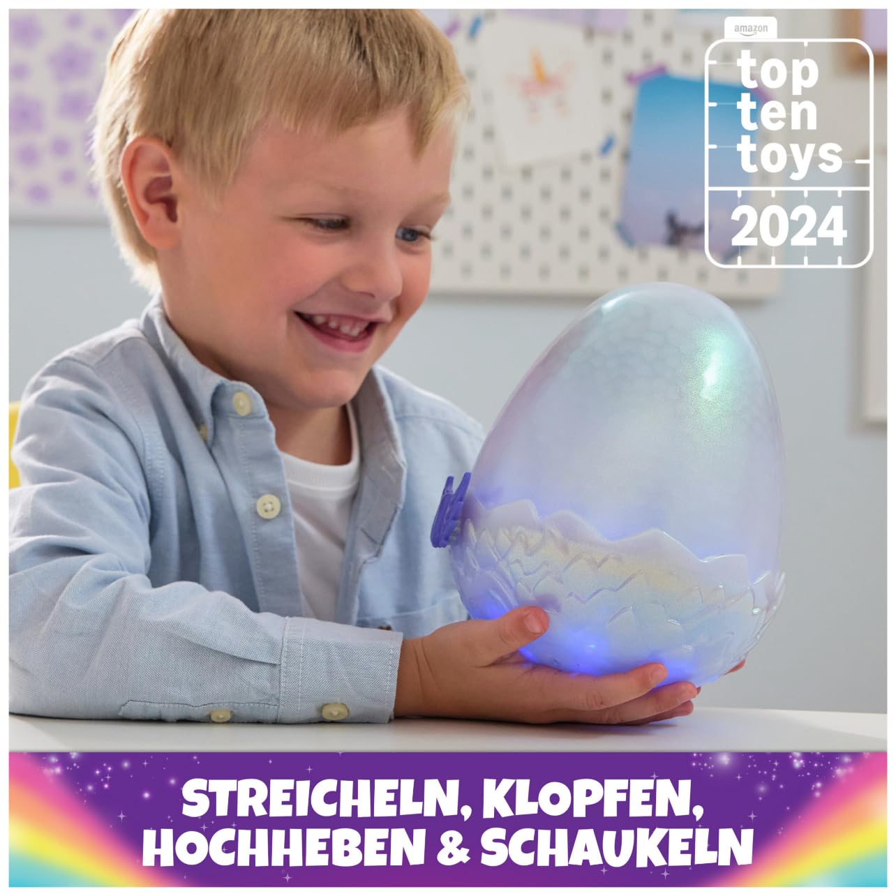 Hatchimals Alive Mystery Ei Draggle - Ou magic de 25 cm cu jucărie interactivă surpriză, pentru copii de la 5 ani.