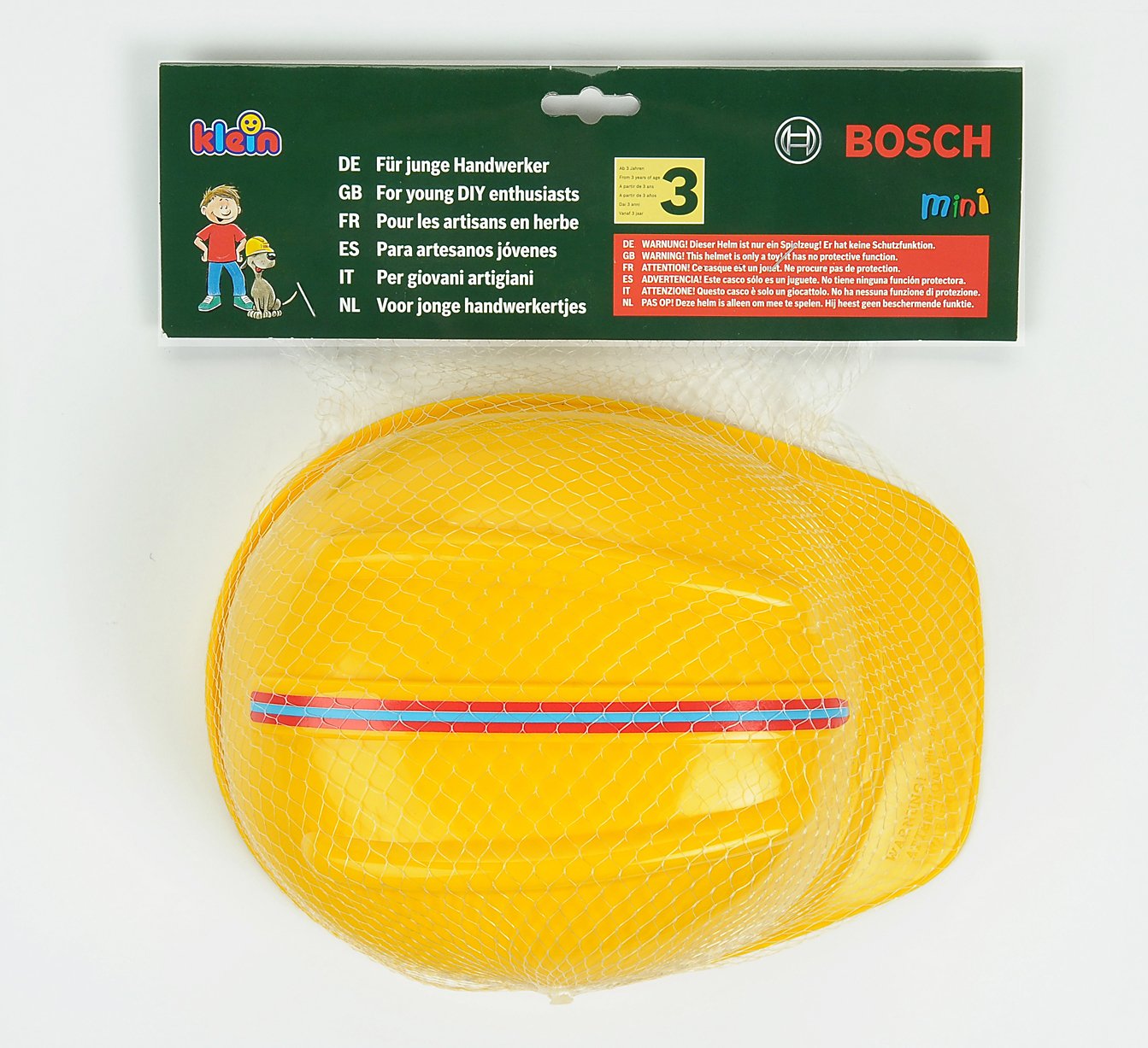 Cască de lucru Theo Klein 8127 Bosch | Casca de jucărie în stil lucrător | Ajustabilă | Dimensiuni: 25,8 cm x 19,5 cm x 11 cm | Jucărie pentru copii de la 3 ani