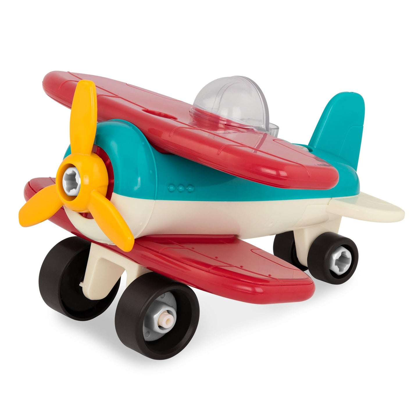 Battat – Set de construcție pentru copii de la 3 ani, Avion de asamblat cu șurubelniță electrică funcțională - Jucărie educativă pentru copii (25 piese)