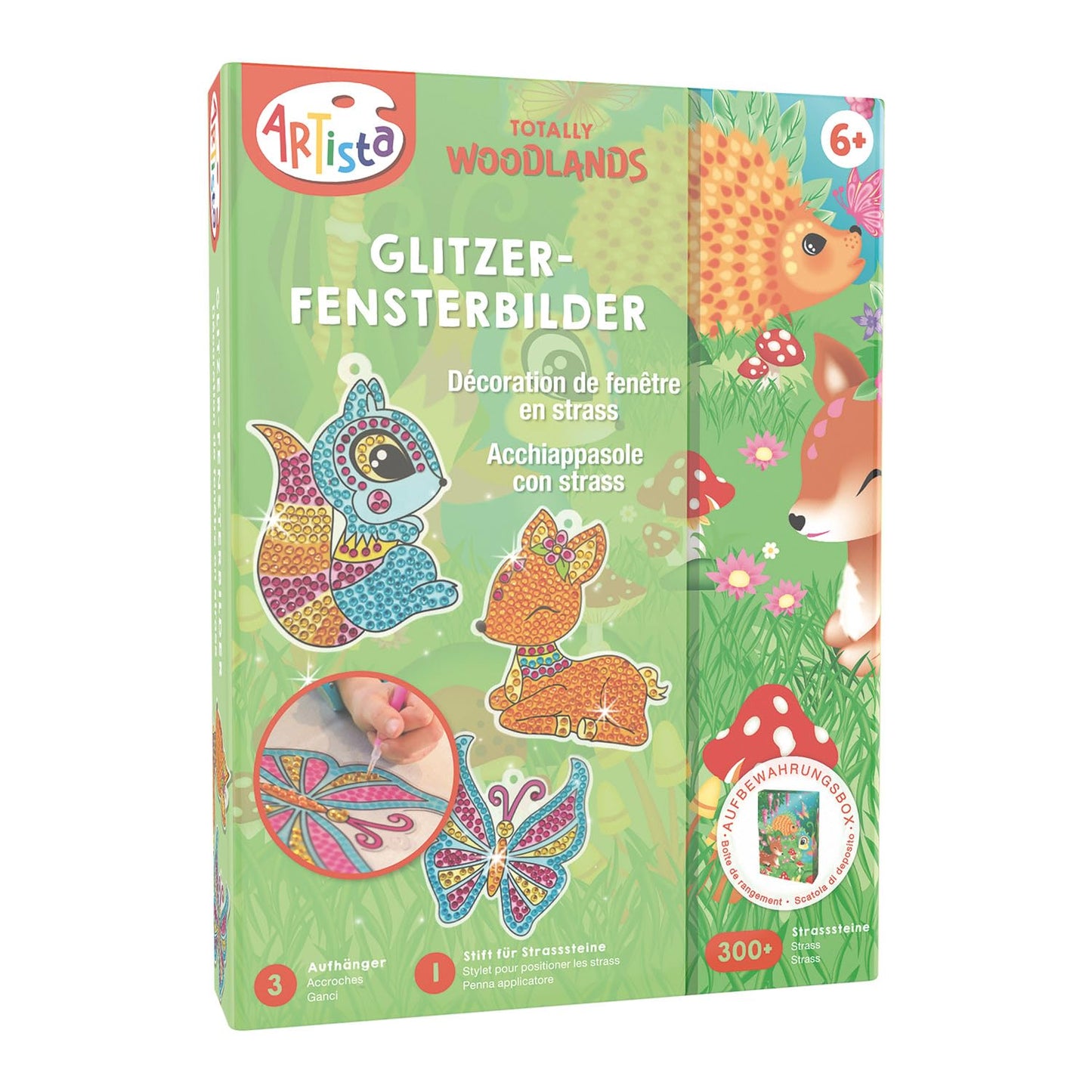 ARTISTA 9301944 Set de artă cu imagini strălucitoare pentru dezvoltarea creativitatii, set creativ într-o cutie de depozitare practică, kit DIY pentru copii de la 6 ani.
