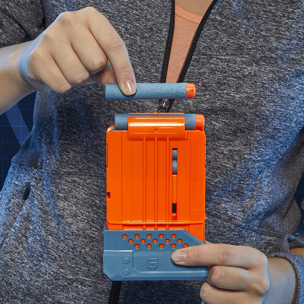 Blaster Nerf Elite 2.0 Phoenix CS-6 cu motor, 12 săgeți Nerf, lunetă, magazie cu clip, opțiuni de extindere