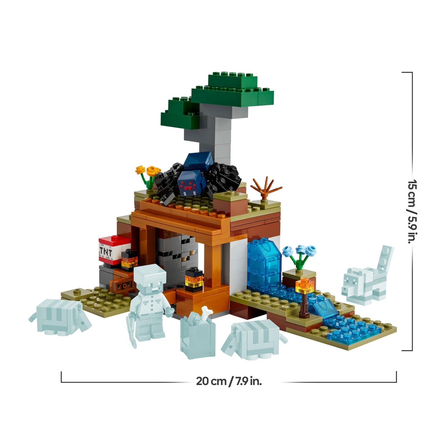 LEGO Minecraft 21269 Set de construcție cu 247 piese cu funcție TNT pentru copii de la 8 ani