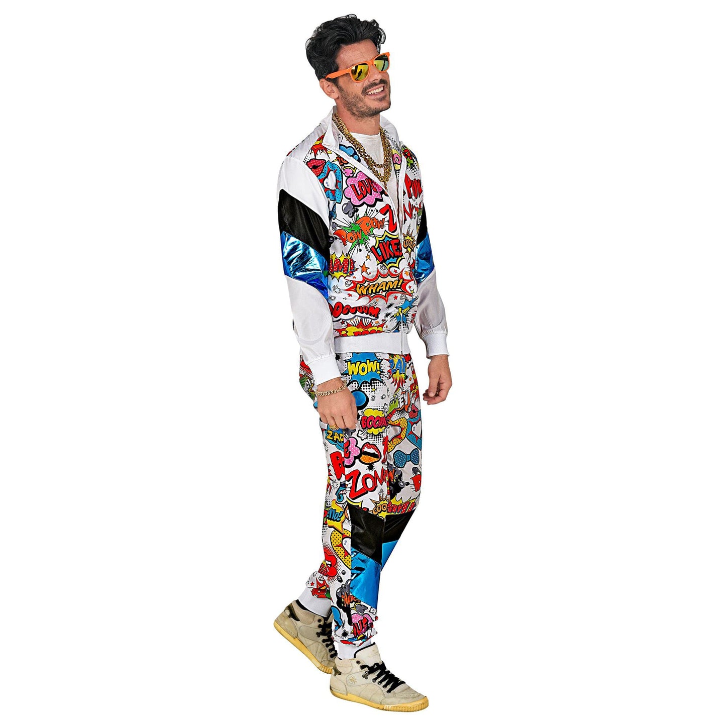 W WIDMANN MILANO Fashion de Petrecere - Costum Anii '80, Jogging, Stil Retro, Pop Art, Comic