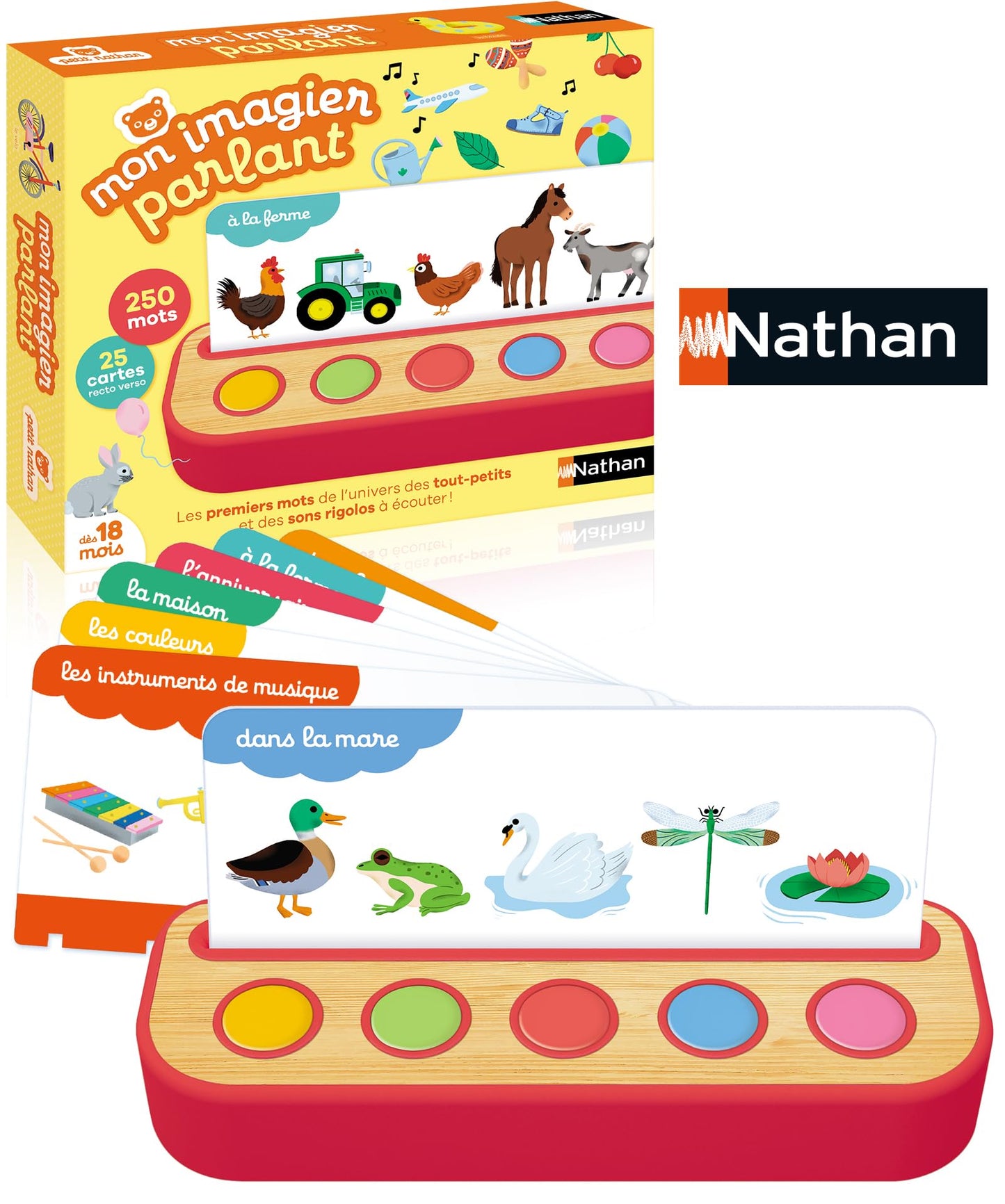 Nathan — Carte cu imagini vorbitoare — Joc educativ interactiv — Descoperă și învață cuvinte — De la 18 luni, In limba franceza