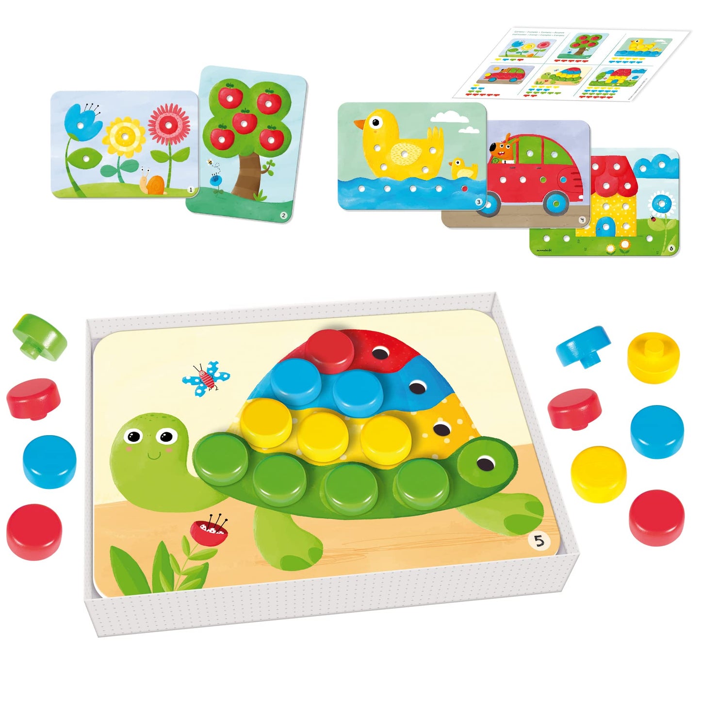 Goula Jumbo Spiele D53140 - Baby Color - Jucărie din lemn pentru copii - De la 2 ani