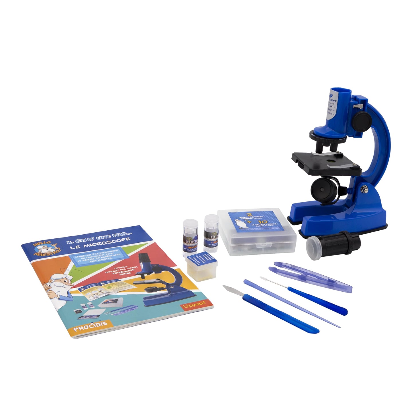 SILVERLIT – Microscop Zoom 100-1200 – 66 accesorii + 50 experimente științifice – pentru copii de la 8 ani – Kit în limba franceză