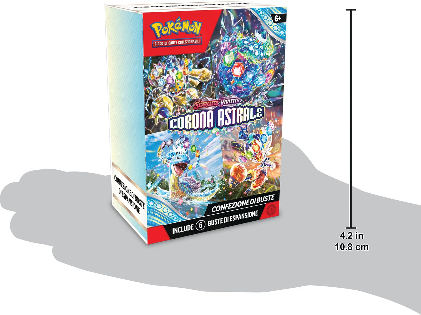 Pachet de expansiune Pokémon TCG: Scarlet și Violet - Astral Crown (Șase pachete de expansiune) EXCLUSIV AMAZON